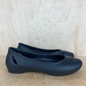 Crocs Kelli Ballet Flats Black Womens Size 6 Comfort Slip On Shoes